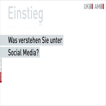 Social Media Einstieg