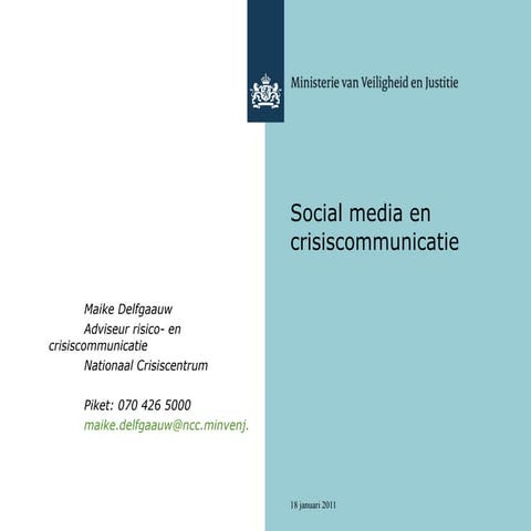 Social media en crisiscommunicatie
