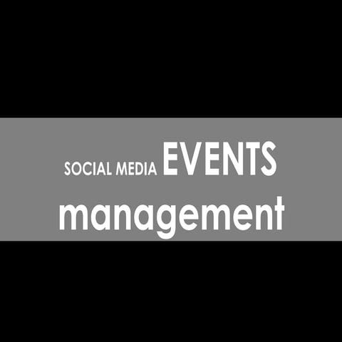 Social media for event management