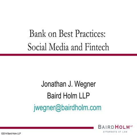 Social Media & Fintech in Banking