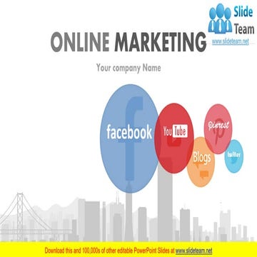 Social Media Focused Online Marketing PowerPoint Presentation Slides