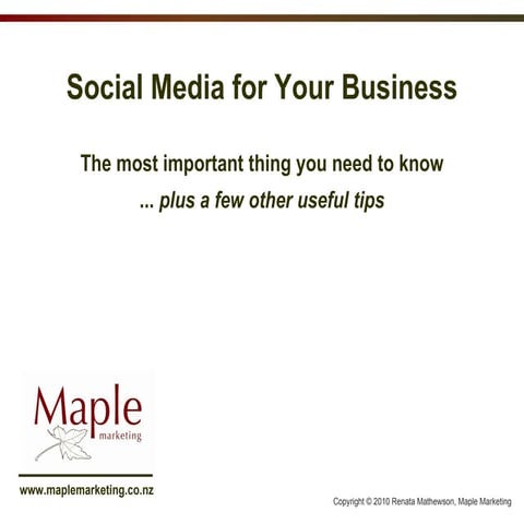 Social Media For Business