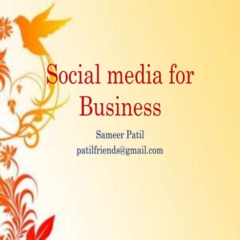 Social media for business