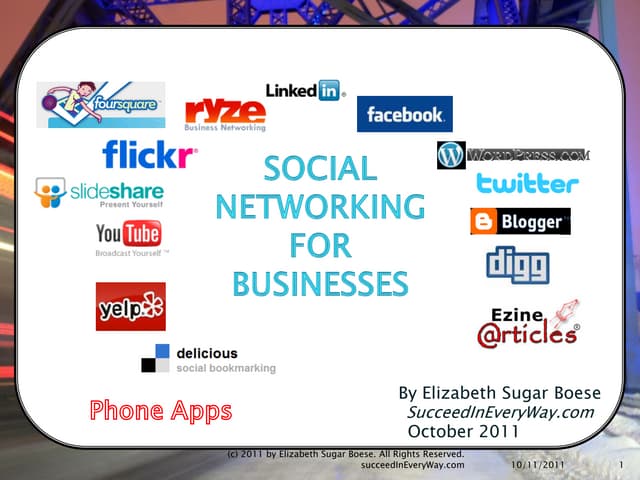Social Media For Business Part 1