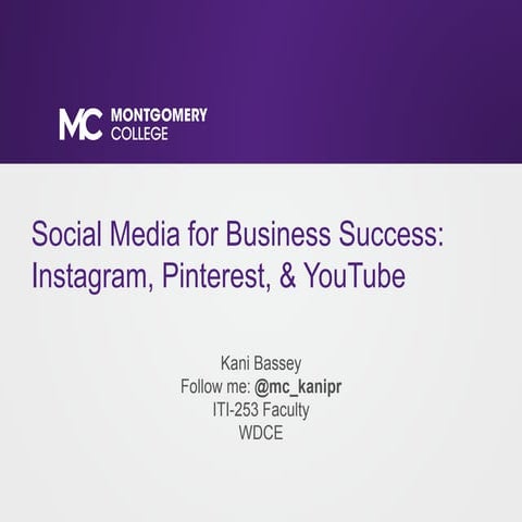 Social media for business success spring 2017