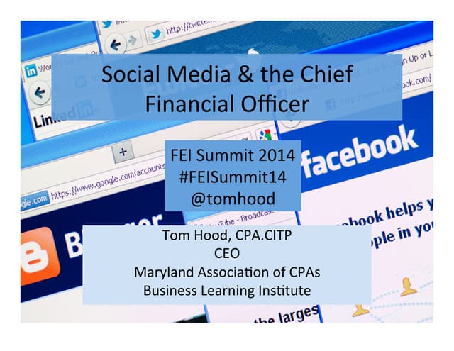 Social Media for CFOs  - FEI Summit