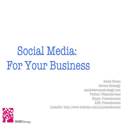 Social Media For Your Business
