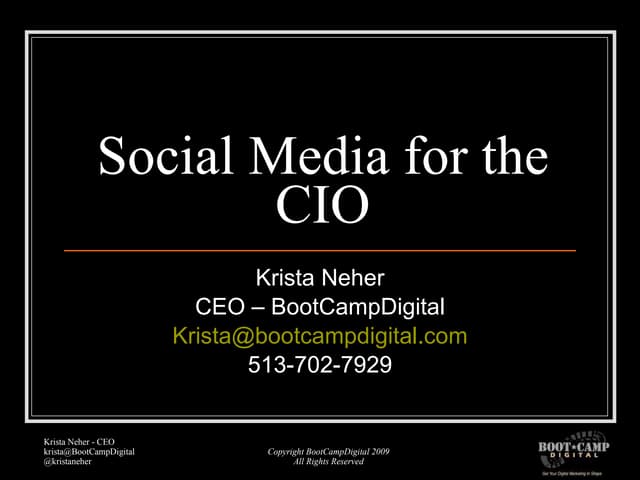 Social Media For CIOs