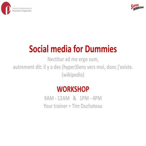 Social Media For Dummies Fr