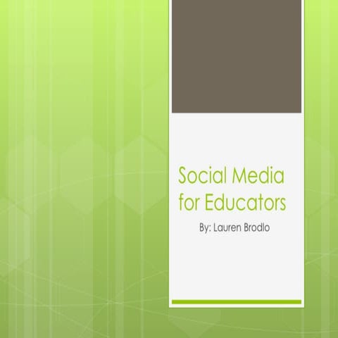 Social media for educators