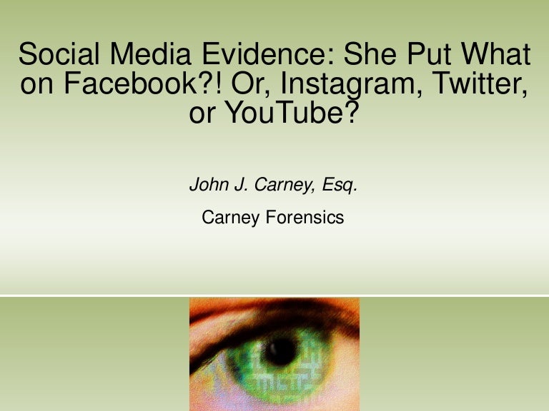Social Media Forensics