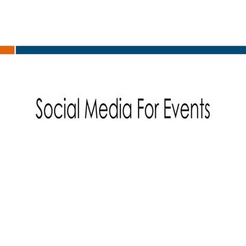 Using Social Media to Support Your Event