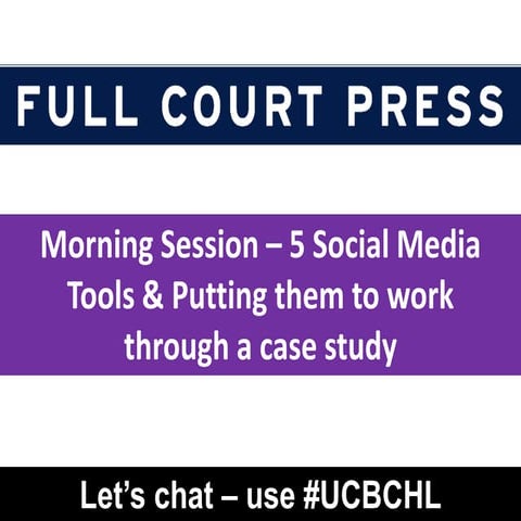 Social media for health advocacy. UC Berkeley Ctr Health Ldrshp