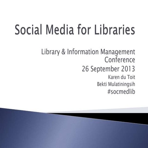 Social media for libraries