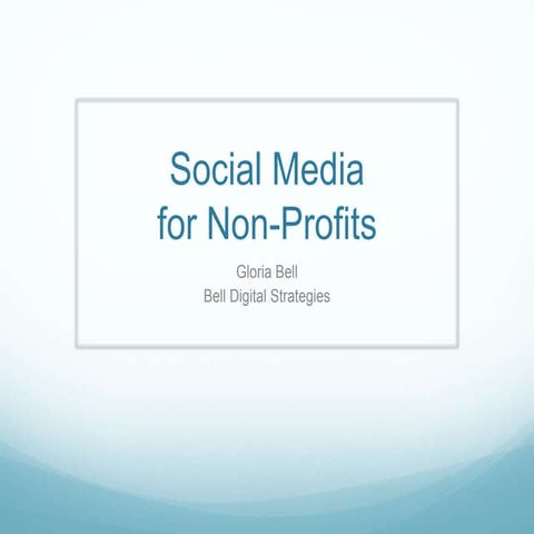 Social Media for Non Profits 