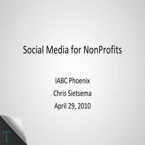 Social Media for NonProfits
