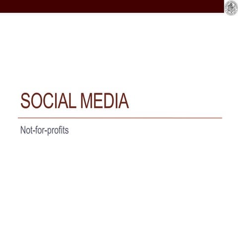 Social media for non profits