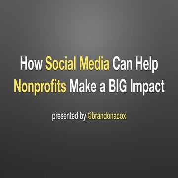 How Social Media Can Help Nonprofits Make a Big Impact