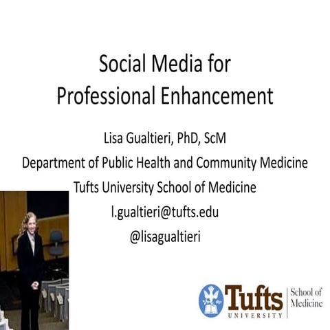 Social media for professional enhancement