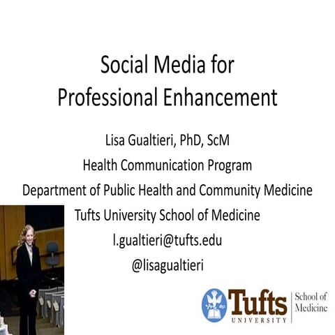 Social media for professional enhancement webinar