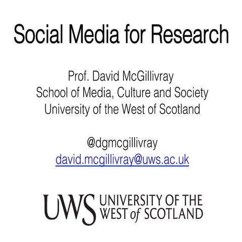 Social media for research