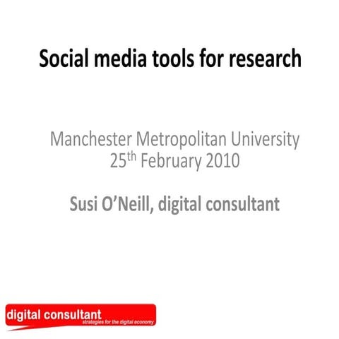 Social Media For Research 24 02 10