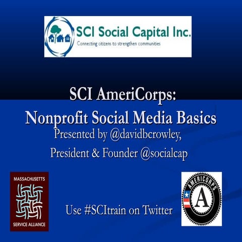 Social media for Social Capital Inc. AmeriCorps 