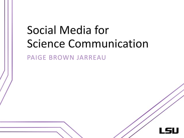 Social media for science communicat...