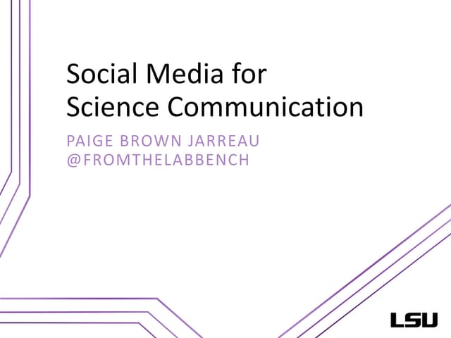 Social media for science communicat...