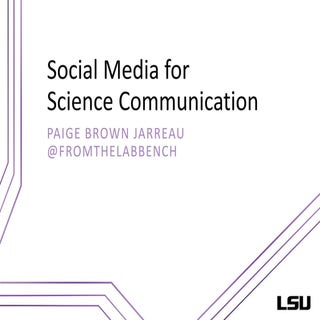 Social media for science communicat...
