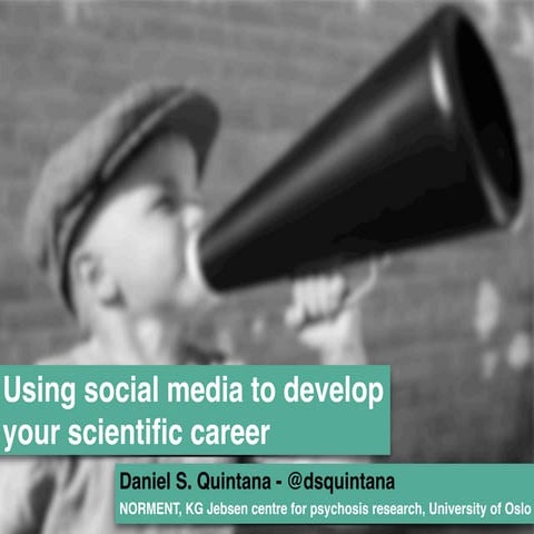 Using social media to develop your scientific career