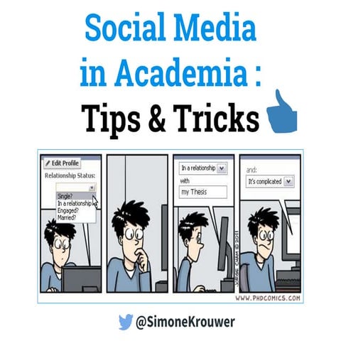 Social media for scientists - tips and tricks