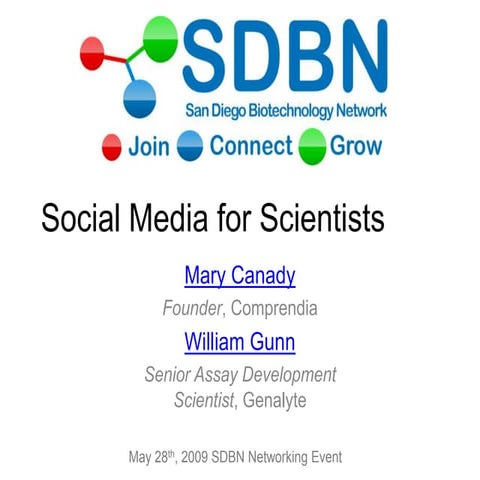 Social Media for Scientists