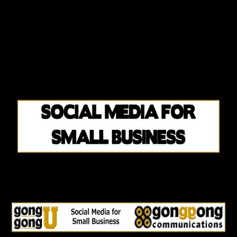 Social Media For Small Business