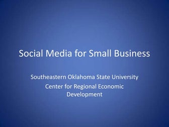 Social media for small business