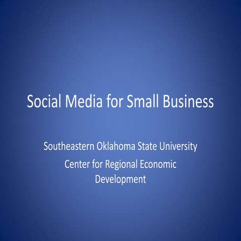 Social media for small business