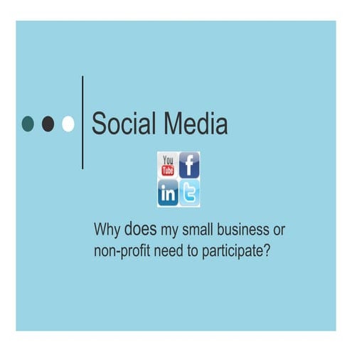 Social Media For Small Business and Non-Profits