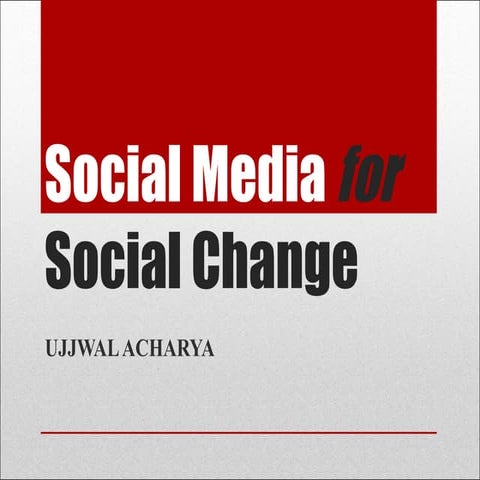 Social media for social change