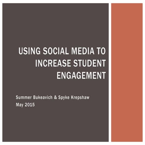 Social media for student engagement