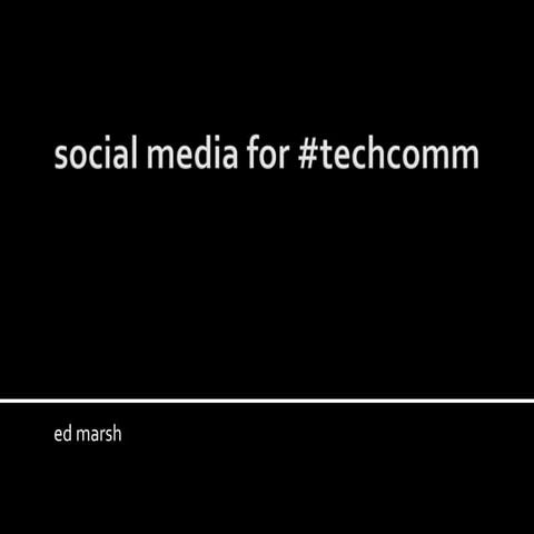 Social media for technical communicators - Conduit 2016 #STCPMC16