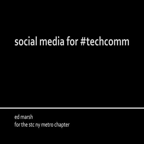 Social Media for Technical Communicators