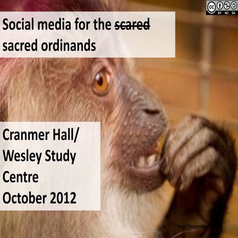 Social media for sacred ordinands - a focus on twitter and facebook