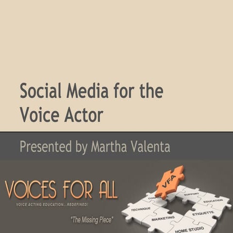 Social media for the voice actor