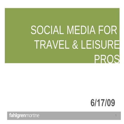 Social Media For Travel & Tourism pros