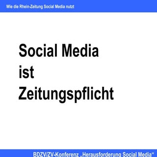 "Social Media ist Zeitungspflicht"