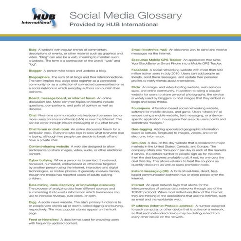 Social Media Glossary