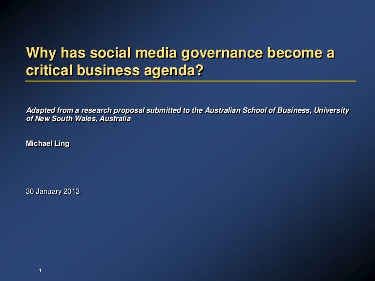 Social media governance