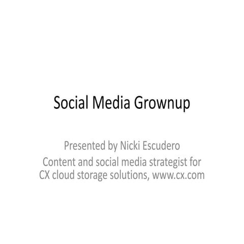 Social media grownup presentation