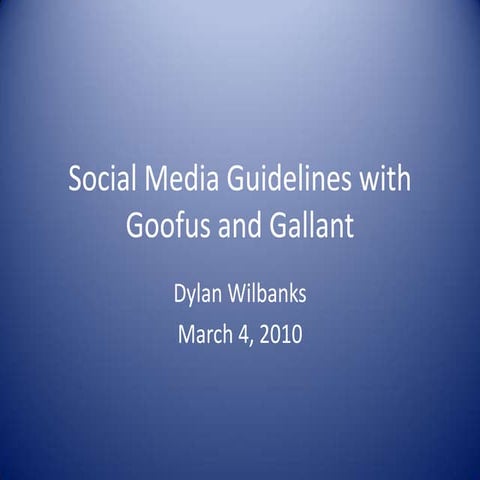Social Media Guidelines With Goofus And Gallant