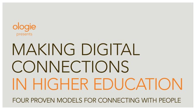 Ologie: Social Media & Higher Education